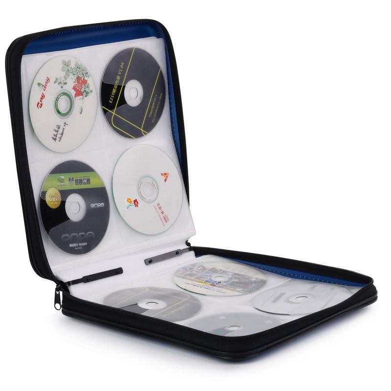 Fansport CD Case 160 Capacity DVD Case Organizer CD/DVD Case, CD Case Storage DVD Organizer Case DVD Booklet CD/DVD Holder Case DVD Book Heavy Duty DVD Case Book Wallet - Image 5